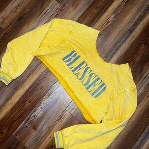 Alchemist bless custom cropped sweatshirt